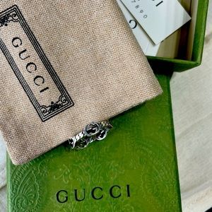 Gucci interlocking G ring size 6.5 (14) silver NIB